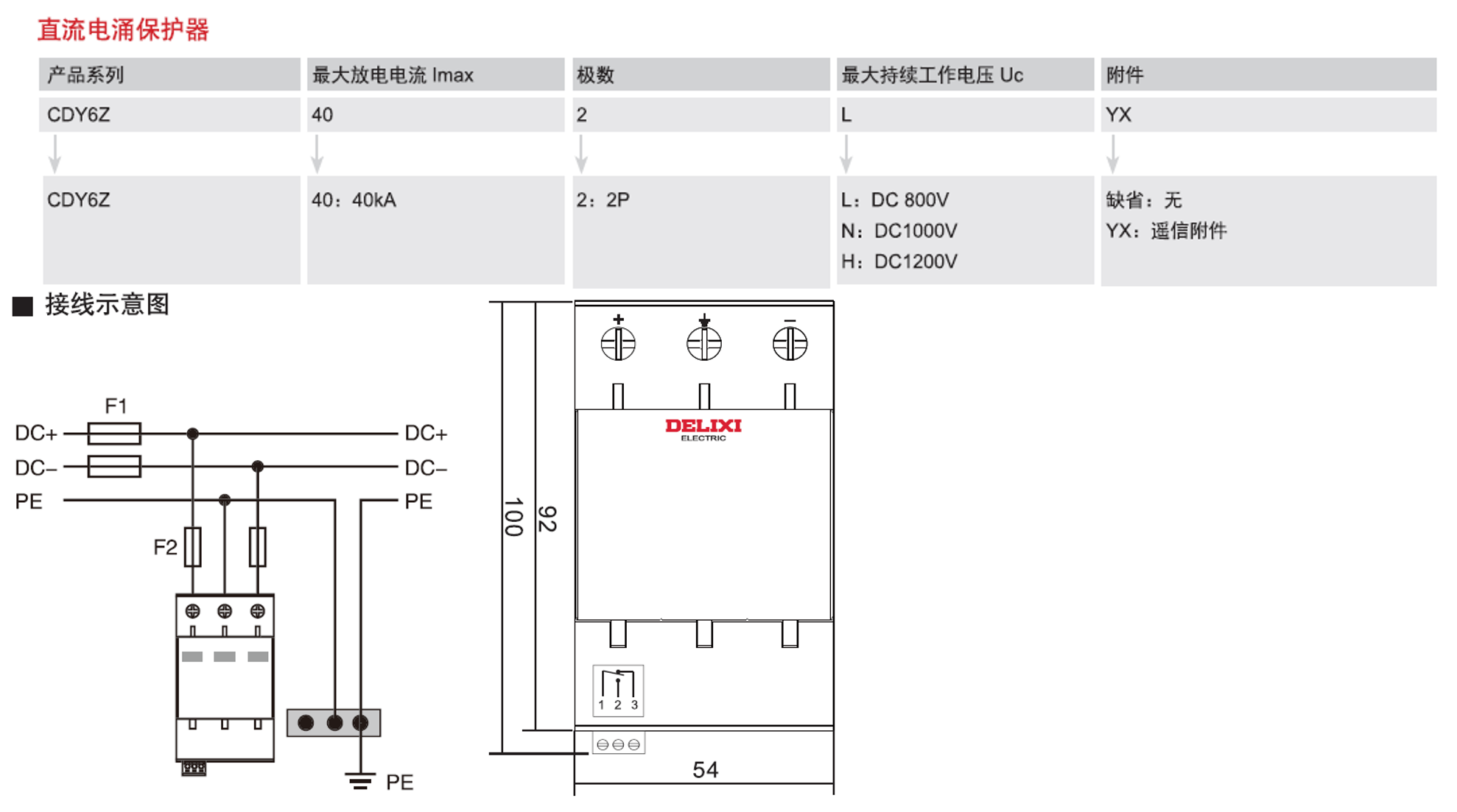 CDY6Z直流電涌保護(hù)器(高電壓)產(chǎn)品詳情 CDY6Z直流電涌保護(hù)器(高電壓)產(chǎn)品詳情